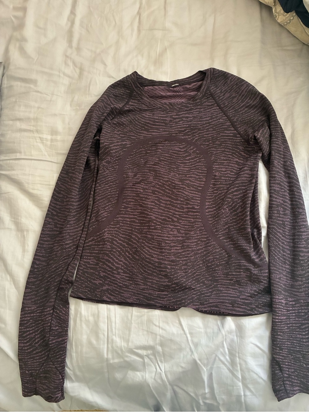 Lululemon Heathered Plum Long Sleeve Performance Tee